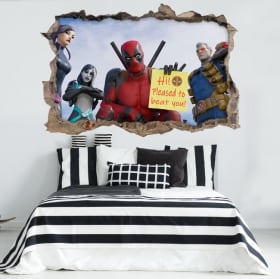 Vinilos adhesivos y pegatinas fortnite deadpool 3d