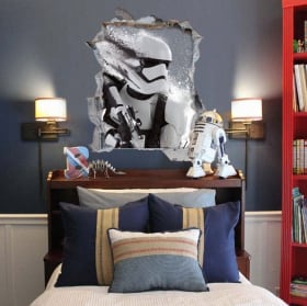 Vinilos adhesivos 3d stormtrooper star wars
