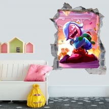 Vinilos agujero pared 3d brawl stars
