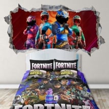 Vinilos decorativos paredes videojuego fortnite 3d