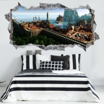 Vinilos decorativos y pegatinas 3d minecraft