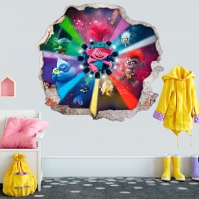 Pegatinas de vinilos trolls 3d