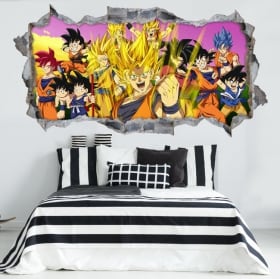 Vinilos y pegatinas agujero pared dragon ball 3d