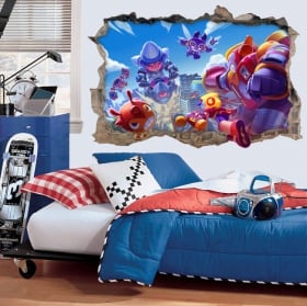 Pegatinas de vinilos agujero 3d videojuego brawl stars