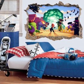 Vinilos adhesivos agujero videojuego brawl stars 3d