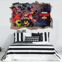 Pegatinas de vinilos agujero 3d brawl stars