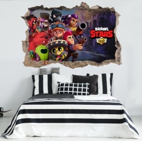 Pegatinas de vinilos agujero 3d brawl stars