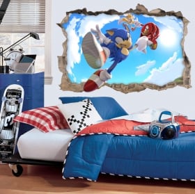 Vinilos y pegatinas 3d videojuego sonic