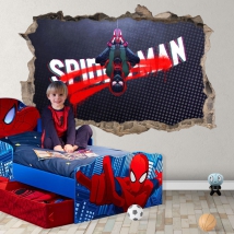 Vinilos y pegatinas agujero 3d miles morales spider-man