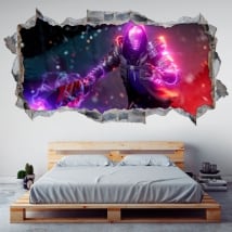 Vinilos adhesivos agujero 3d miles morales spider-man