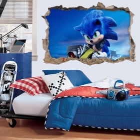 Vinilos y pegatinas 3d sonic