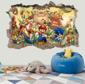 Pegatinas de vinilos 3d sonic the hedgehog crossover