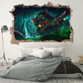 Vinilos agujero 3d videojuego league of legends