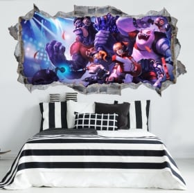 Vinilos adhesivos agujero pared league of legends 3d