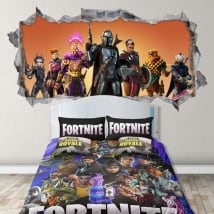 Vinilos paredes videojuego fortnite 3d