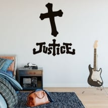 Vinilos y pegatinas banda de música justice