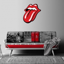 Vinilos logo boca con lengua the rolling stones