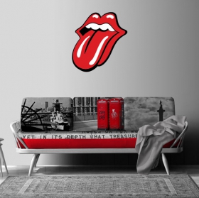 Vinilos logo boca con lengua the rolling stones