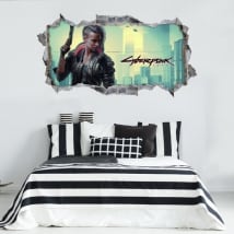 Vinilos adhesivos 3d videojuego cyberpunk 2077