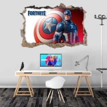 Vinilo adhesivo fortnite agujero 3d