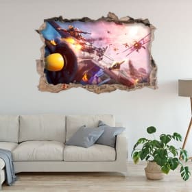 Vinilo adhesivo 3d avion fortnite