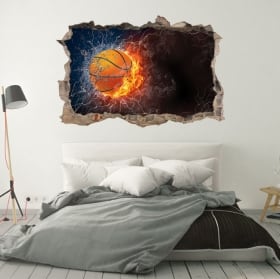 Vinilos 3d balón de baloncesto
