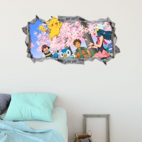 Pegatinas de vinilos 3d pokémon detective pikachu
