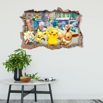 Vinilos y pegatinas 3d pokémon agujero