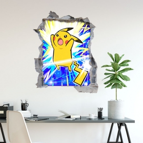 Vinilo adhesivo 3d pok&eacute;mon agujero