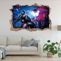Vinilo marvel 3d agujero