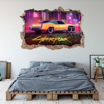 Vinilos 3d coche cyberpunk