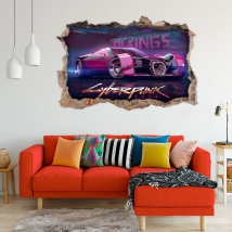 Vinilos decorativo coche 3d cyberpunk