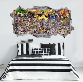 Vinilos y pegatinas agujero pared dragon ball 3d