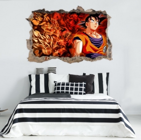 Vinilo decorativo 3d dragon ball