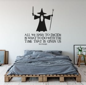 Vinilos decorativos frase el señor de los anillos