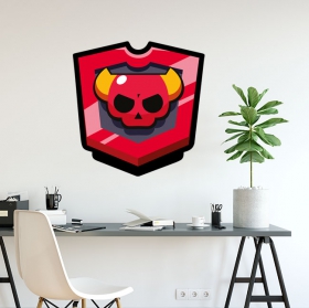 Vinilo decorativo logo rojo brawl stars