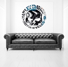 Vinilos decorativos willie g calavera harley davidson