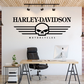Vinilos decorativos calavera harley davidson