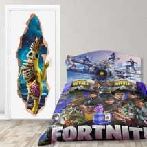 Vinilos puertas 3d videojuego fortnite