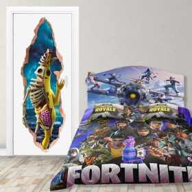 Vinilos puertas 3d videojuego fortnite