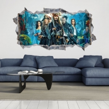 Vinilos adhesivos 3d piratas del caribe