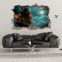 Vinilos decorativos y pegatinas 3d piratas del caribe