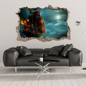 Vinilos decorativos y pegatinas 3d piratas del caribe