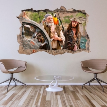 Vinilos y pegatinas agujero 3d piratas del caribe