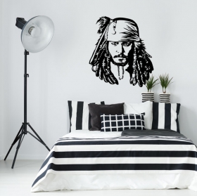 Vinilos decorativos jack sparrow piratas del caribe