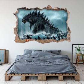 Vinilos y pegatinas 3d godzilla