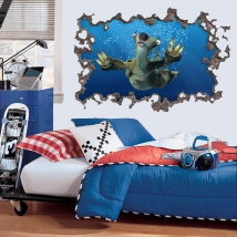 Vinilos decorativos 3d ice age el gran cataclismo
