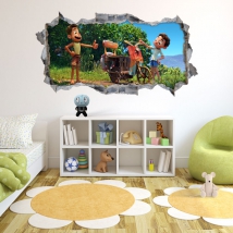 Vinilos agujero pared 3d luca disney pixar
