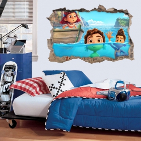 Vinilos y pegatinas agujero 3d luca disney pixar