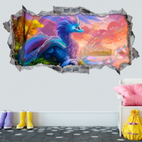 Vinilos decorativos 3d raya y el último dragón